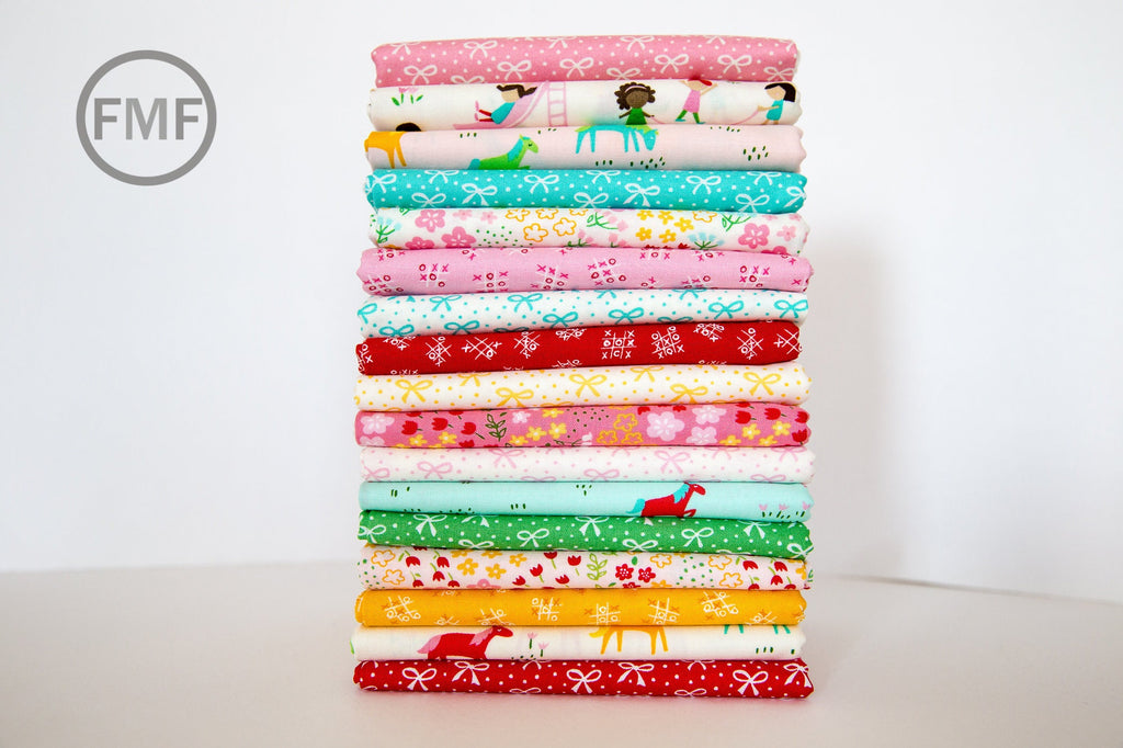 Best Friends Forever Tic Tac Toe in Red, Stacy Iest Hsu, 100% Cotton Fabric, Moda Fabrics, 20628 14