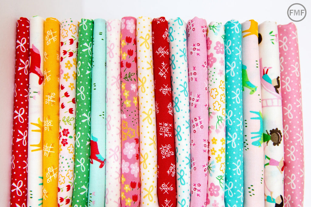 Best Friends Forever Just a Pretty Bow in Dark Aqua, Stacy Iest Hsu, 100% Cotton Fabric, Moda Fabrics, 20627 21