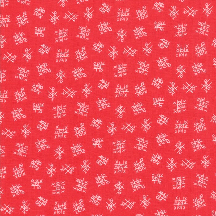 Best Friends Forever Tic Tac Toe in Red, Stacy Iest Hsu, 100% Cotton Fabric, Moda Fabrics, 20628 14