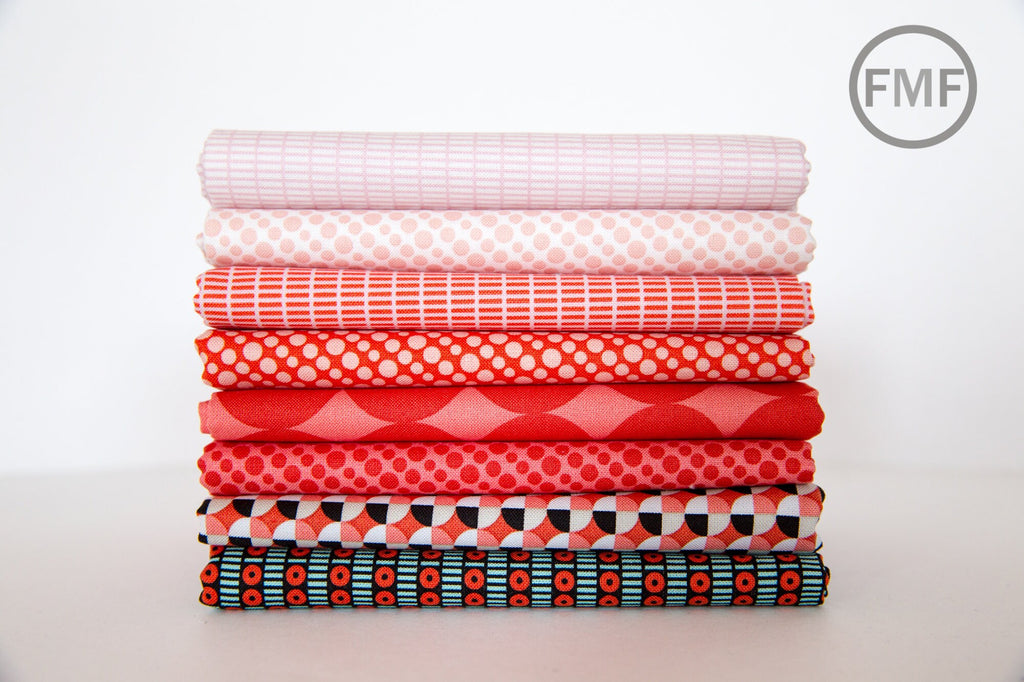 Uppercase Circular Logic Halftone in Blush, Janine Vangool, Windham Fabrics, 100% Cotton Fabric, 50944-7