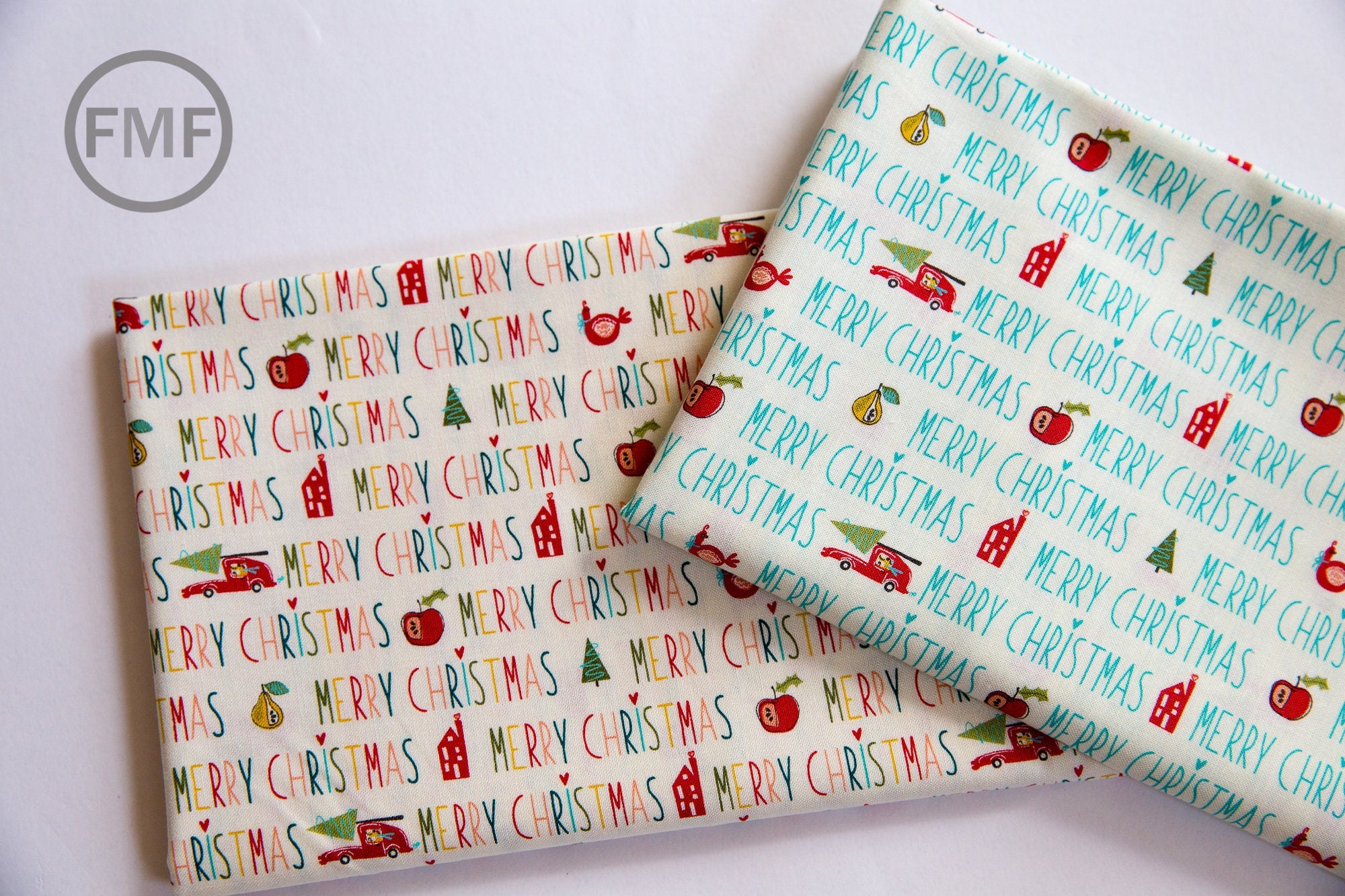 Oh What Fun Words in Blue Spruce, Sandy Gervais, 100% Cotton Fabric, Moda Fabrics, 17992 14