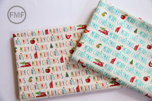 Load image into Gallery viewer, Oh What Fun Words in Blue Spruce, Sandy Gervais, 100% Cotton Fabric, Moda Fabrics, 17992 14
