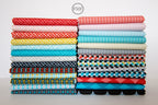 Uppercase Circular Logic Halftone in Turquoise, Janine Vangool, Windham Fabrics, 100% Cotton Fabric, 50944-2
