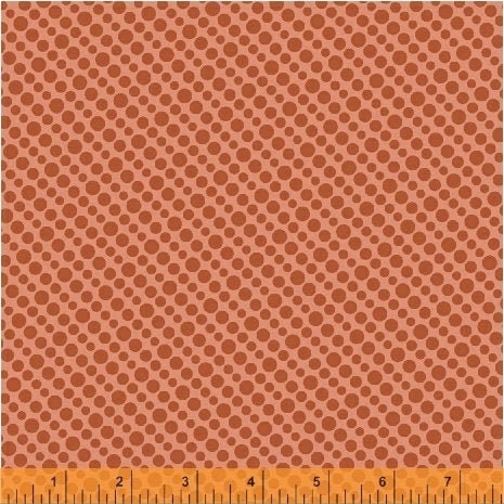 Uppercase Circular Logic Halftone in Tomato, Janine Vangool, Windham Fabrics, 100% Cotton Fabric, 50944-1