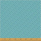 Uppercase Circular Logic Halftone in Turquoise, Janine Vangool, Windham Fabrics, 100% Cotton Fabric, 50944-2