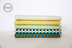 Uppercase Circular Logic Halftone in Mustard, Janine Vangool, Windham Fabrics, 100% Cotton Fabric, 50944-4