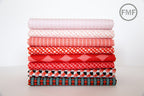 Uppercase Circular Logic Loupe in Tomato, Janine Vangool, Windham Fabrics, 100% Cotton Fabric, 50945-1