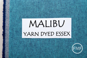 19-Inch Remnant MALIBU Yarn Dyed Essex, Linen and Cotton Blend Fabric, E064-494 MALIBU