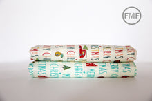 Load image into Gallery viewer, Oh What Fun Words in Blue Spruce, Sandy Gervais, 100% Cotton Fabric, Moda Fabrics, 17992 14
