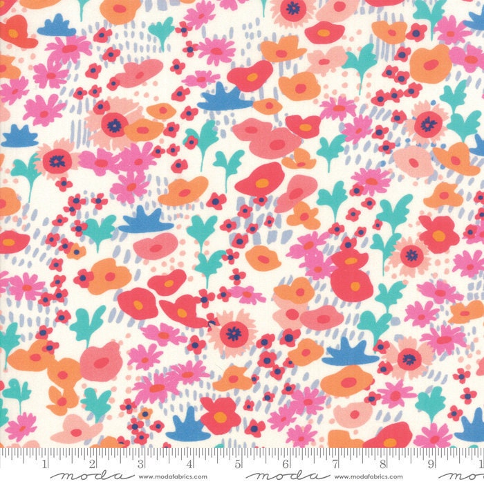 Botanica Bijou in Porcelain, Crystal Manning, 100% Cotton Fabric, Moda Fabrics, 11841 11
