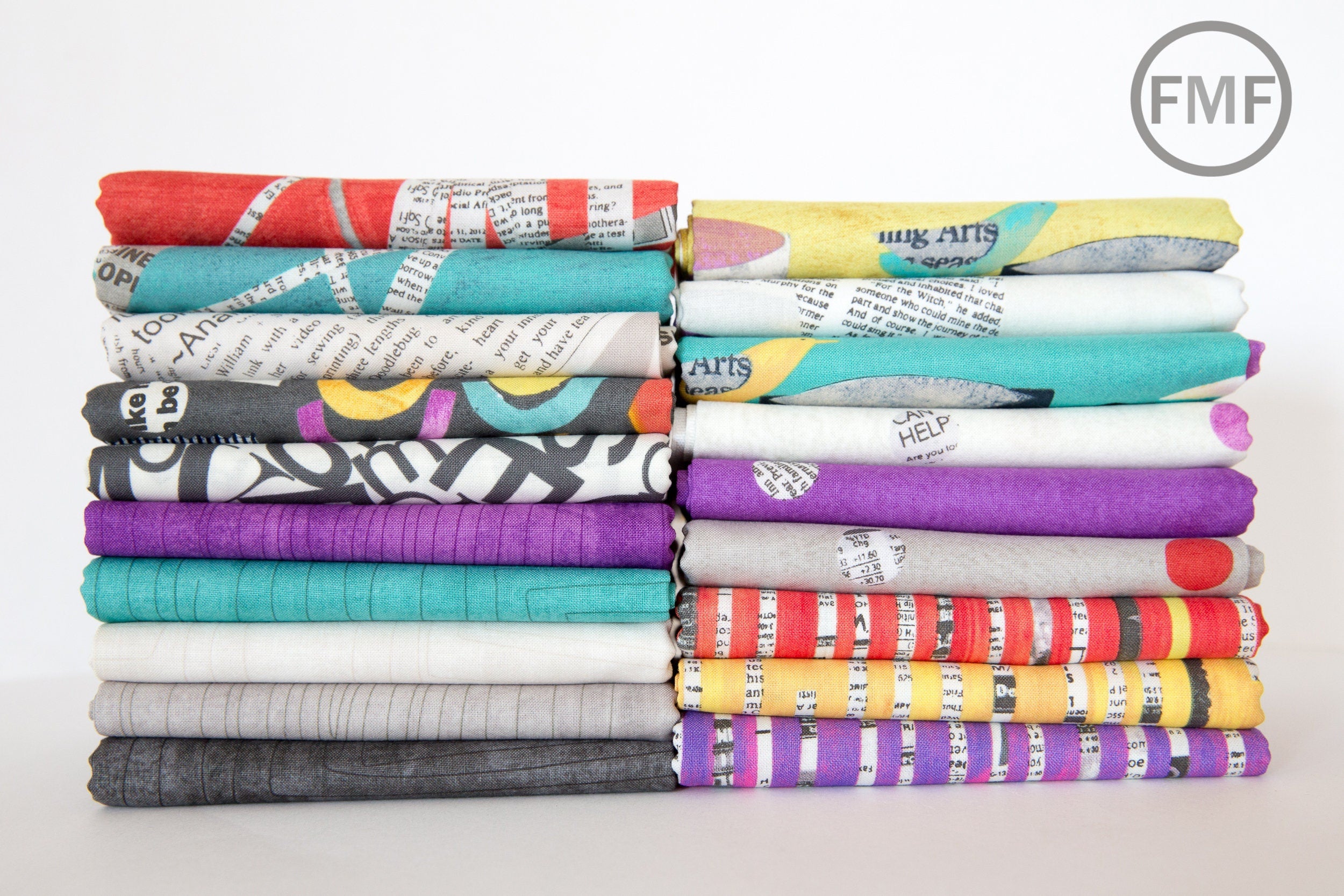 LAST PIECE Fat Quarter Collage Scratch in Putty, Carrie Bloomston, Windham Fabrics, 100% Cotton Fabric, 36531-4