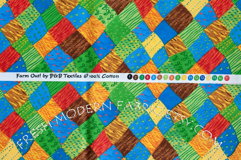 Pasture, Farm Out, P&B Textiles, 100% Cotton Fabric