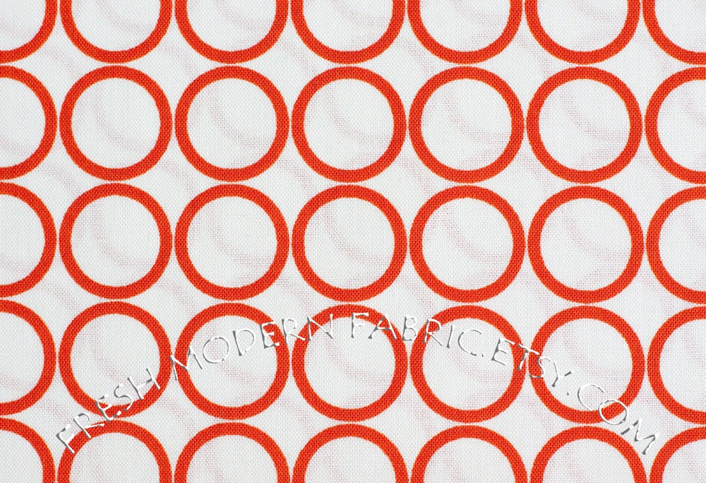 Metro Living Circles in Carrot, Robert Kaufman, 100% Cotton Fabric