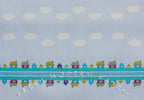Toy Poodle House Stripe in Pale Blue, Kinkame for Clothworks, Oxford Cotton Fabric