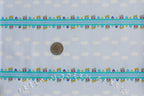 Toy Poodle House Stripe in Pale Blue, Kinkame for Clothworks, Oxford Cotton Fabric