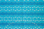 Toy Poodle House Stripe in Blue, Kinkame for Clothworks, Oxford Cotton Fabric