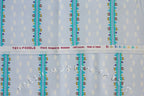 Toy Poodle House Stripe in Pale Blue, Kinkame for Clothworks, Oxford Cotton Fabric