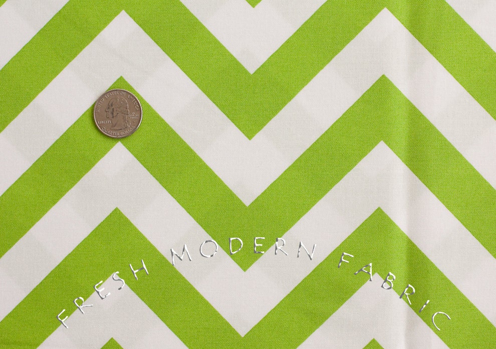 Half Moon Modern Zig Zag in Lime, Moda Fabrics, 100% Cotton Fabric, 32349-19