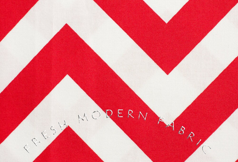 Half Moon Modern Zig Zag in Ruby, Moda Fabrics, 100% Cotton Fabric, 32349-15