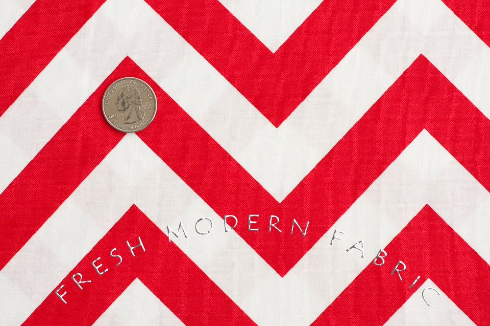 Half Moon Modern Zig Zag in Ruby, Moda Fabrics, 100% Cotton Fabric, 32349-15