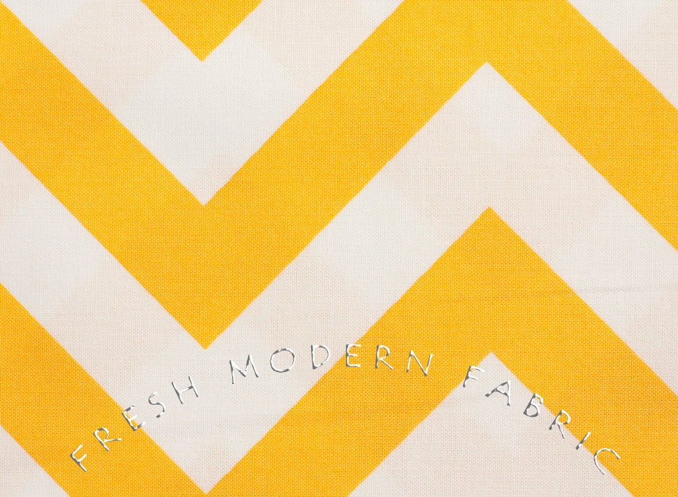 Half Moon Modern Zig Zag in Sunshine, Moda Fabrics, 100% Cotton Fabric, 32349-18