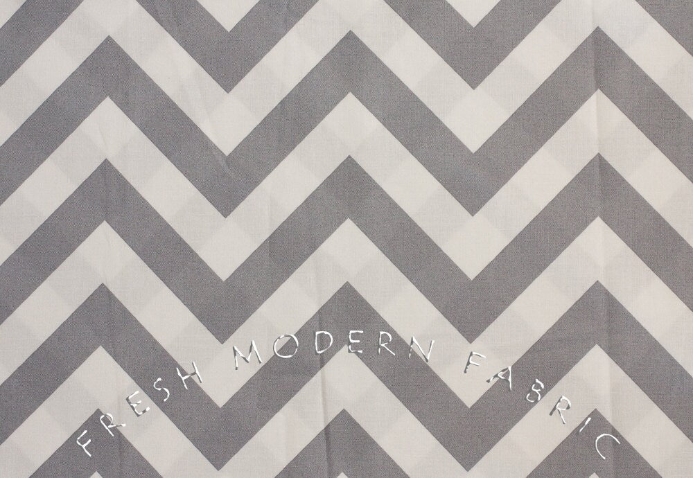 Half Moon Modern Zig Zag in Steel, Moda Fabrics, 100% Cotton Fabric, 32349-21