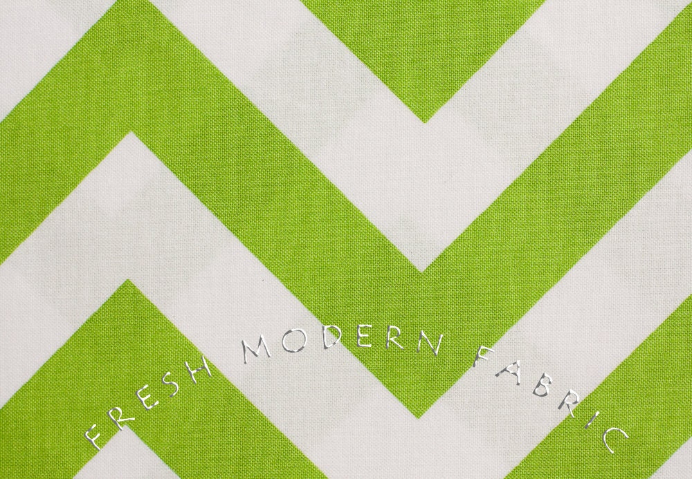 Half Moon Modern Zig Zag in Lime, Moda Fabrics, 100% Cotton Fabric, 32349-19