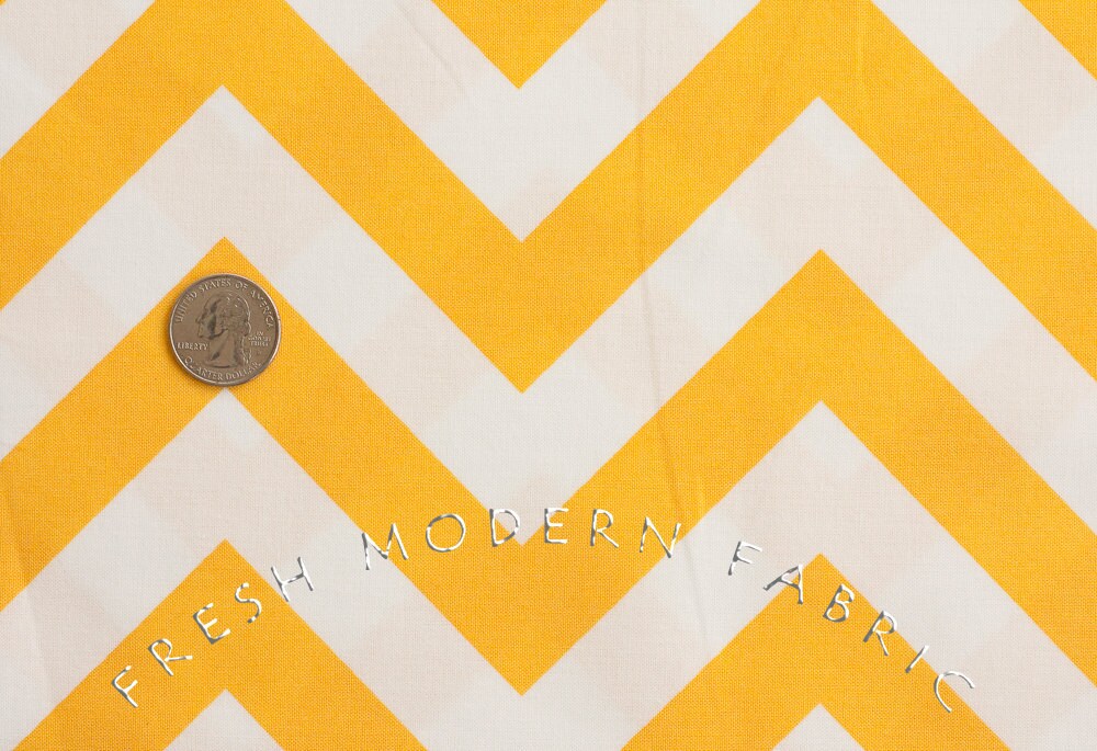 Half Moon Modern Zig Zag in Sunshine, Moda Fabrics, 100% Cotton Fabric, 32349-18