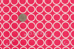 Metro Living Circles in Fuschia, Robert Kaufman, 100% Cotton Fabric