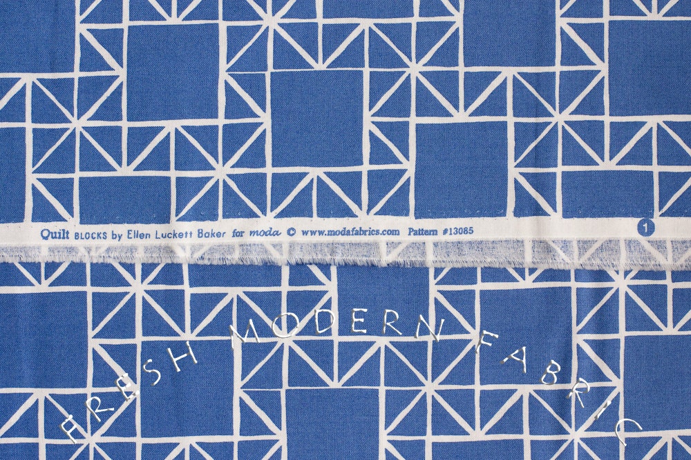 Quilt Blocks Stars in Marine Blue, Ellen Luckett Baker, Moda Fabrics, 100% Cotton Fabric