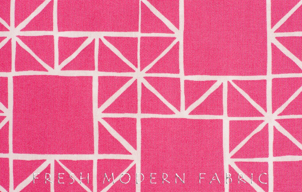 Quilt Blocks Stars in Spectrum Fuschia, Ellen Luckett Baker, Moda Fabrics, 100% Cotton Fabric