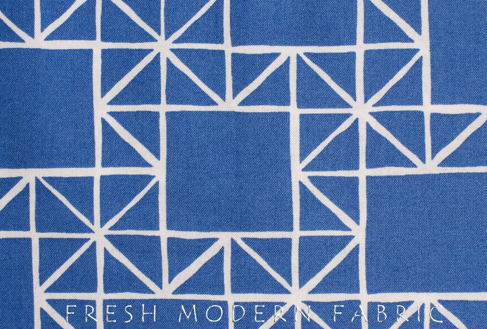 Quilt Blocks Stars in Marine Blue, Ellen Luckett Baker, Moda Fabrics, 100% Cotton Fabric