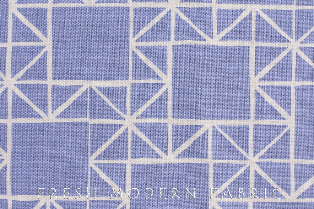 Quilt Blocks Stars in Shade Periwinkle, Ellen Luckett Baker, Moda Fabrics, 100% Cotton Fabric