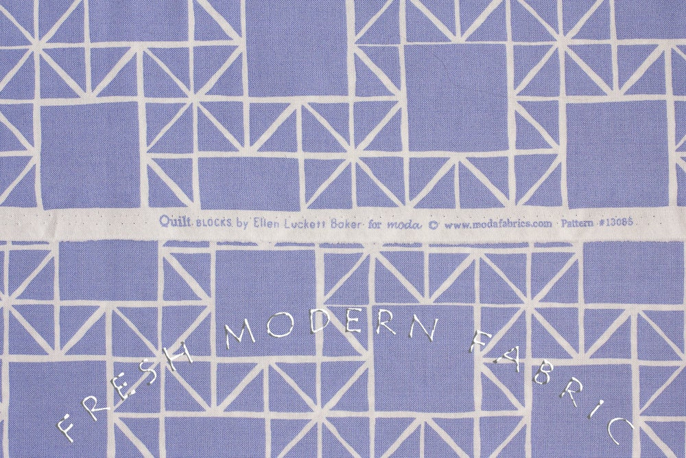 Quilt Blocks Stars in Shade Periwinkle, Ellen Luckett Baker, Moda Fabrics, 100% Cotton Fabric