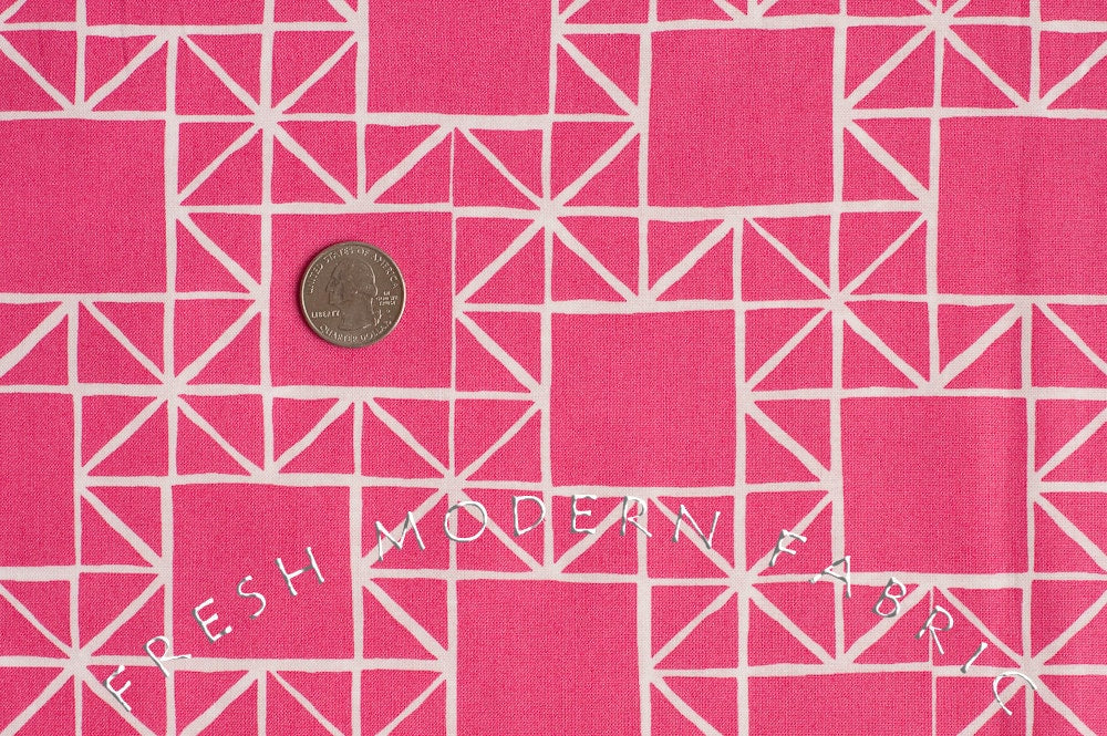 Quilt Blocks Stars in Spectrum Fuschia, Ellen Luckett Baker, Moda Fabrics, 100% Cotton Fabric