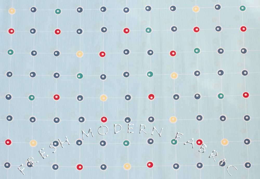 Grid Dots in Pacific, Kona Modern Quilts, by Cynthia Frenette for Robert Kaufman, 100% Cotton Fabric