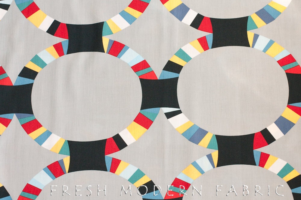 Oval Ring in Pacific, Kona Modern Quilts, by Cynthia Frenette for Robert Kaufman, 100% Cotton Fabric