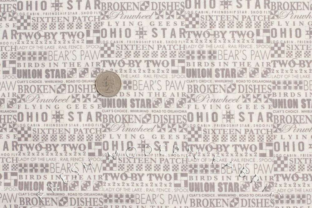The Block in Cream and Mist, Mama Said Sew, Sweetwater, Moda Fabrics, 100% Cotton Fabric