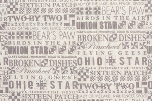 The Block in Cream and Mist, Mama Said Sew, Sweetwater, Moda Fabrics, 100% Cotton Fabric