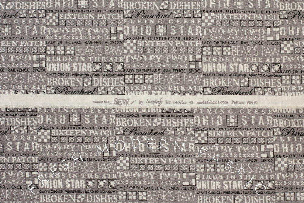 The Block in Mist, Mama Said Sew, Sweetwater, Moda Fabrics, 100% Cotton Fabric