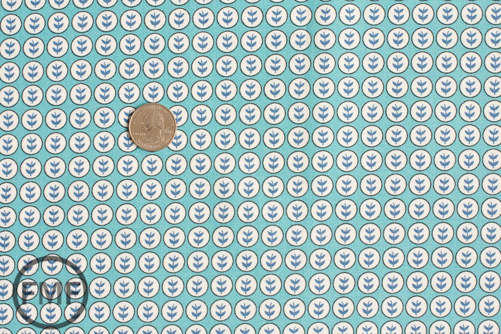 Summersville Spring Sapling in Aqua, Lucie Summers, Moda Fabrics, 100% Cotton Fabric, 31714 14