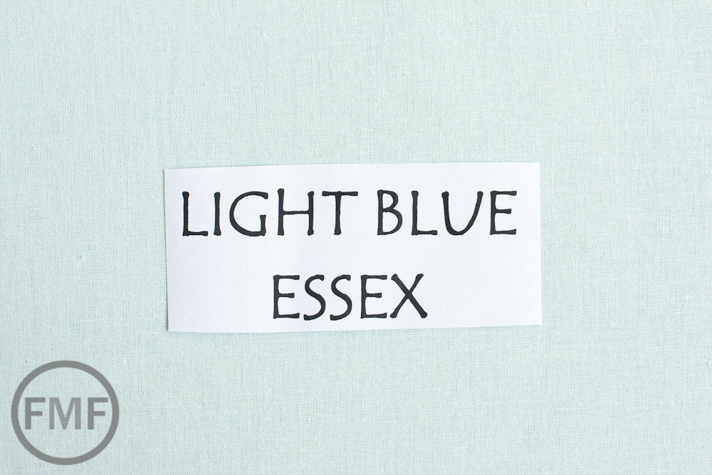 22-Inch Remnant Light Blue Essex, Linen and Cotton Blend Fabric from Robert Kaufman, E014-1200
