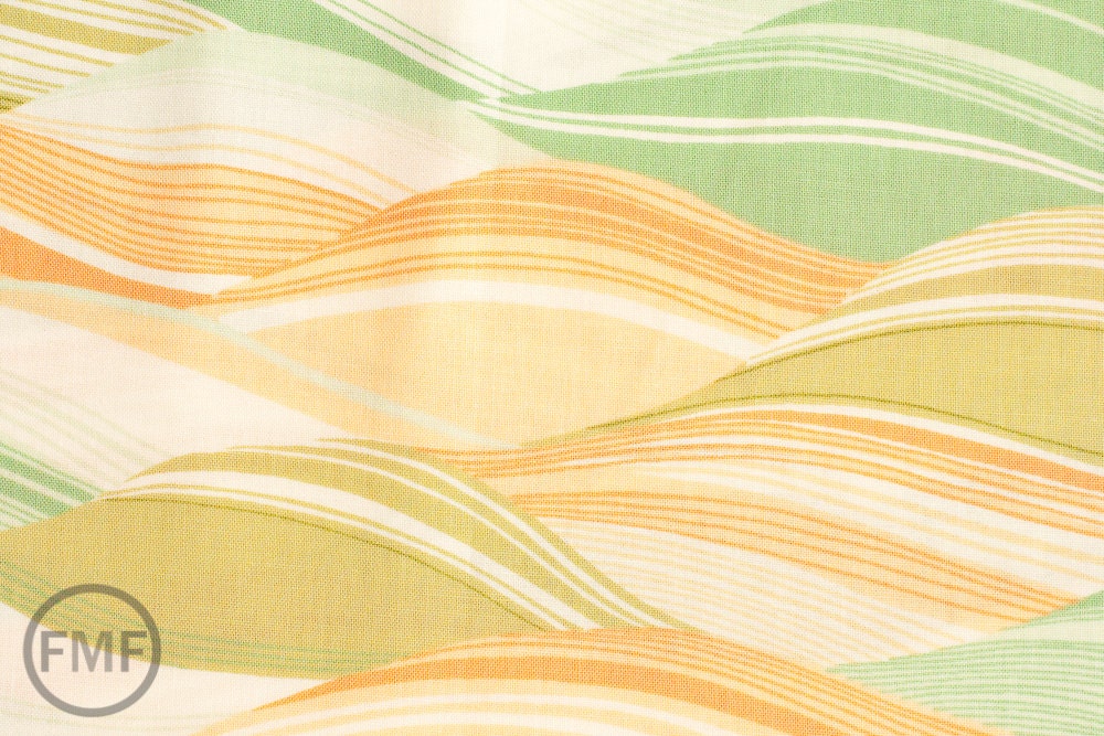 Chirp Chirp Fields in Dill, Momo, Moda Fabrics, 100% Cotton Fabric, 16082 16