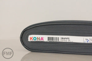 27-Inch Remnant Graphite Kona Cotton Solid Fabric from Robert Kaufman, K001-295