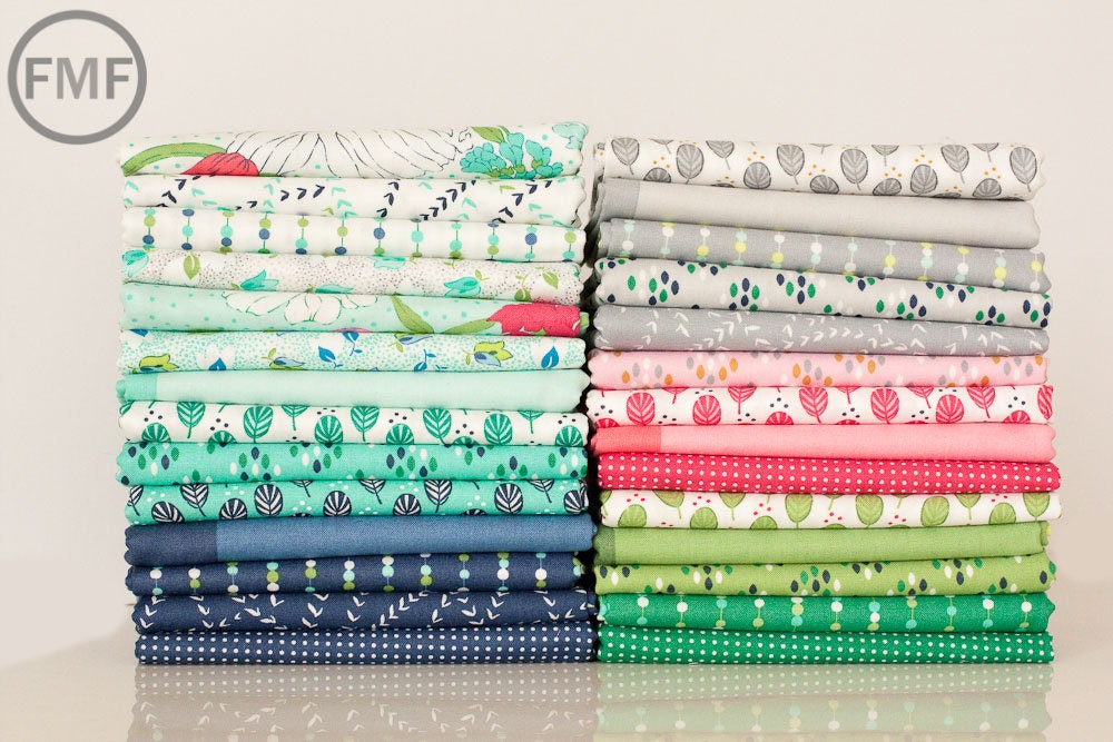 Color Me Happy Color Block Ombre in Navy, Vanessa Christenson, V and Co, Moda Fabrics, 100% Cotton Fabric, 10829 16