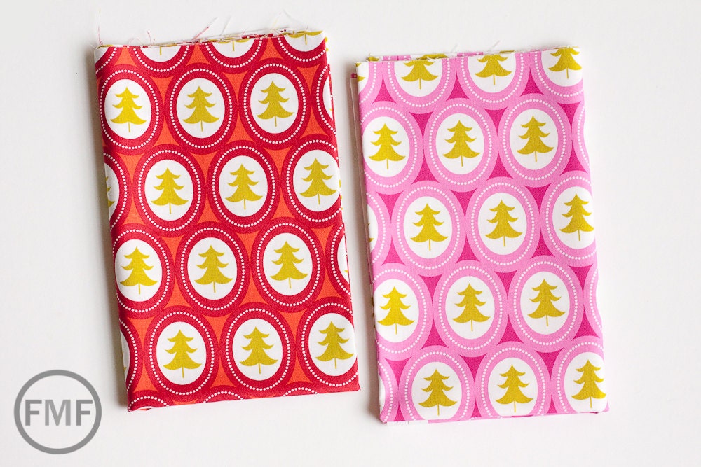 Treelicious Jingle Bells in Red, Maude Asbury, Blend Fabrics, 100% Cotton Fabric, 101.112.03.2