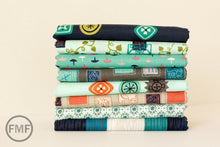Load image into Gallery viewer, Homebody Button Jar in Aqua, Kim Kight, Cotton+Steel, RJR Fabrics, 100% Cotton Fabric, 3001-001

