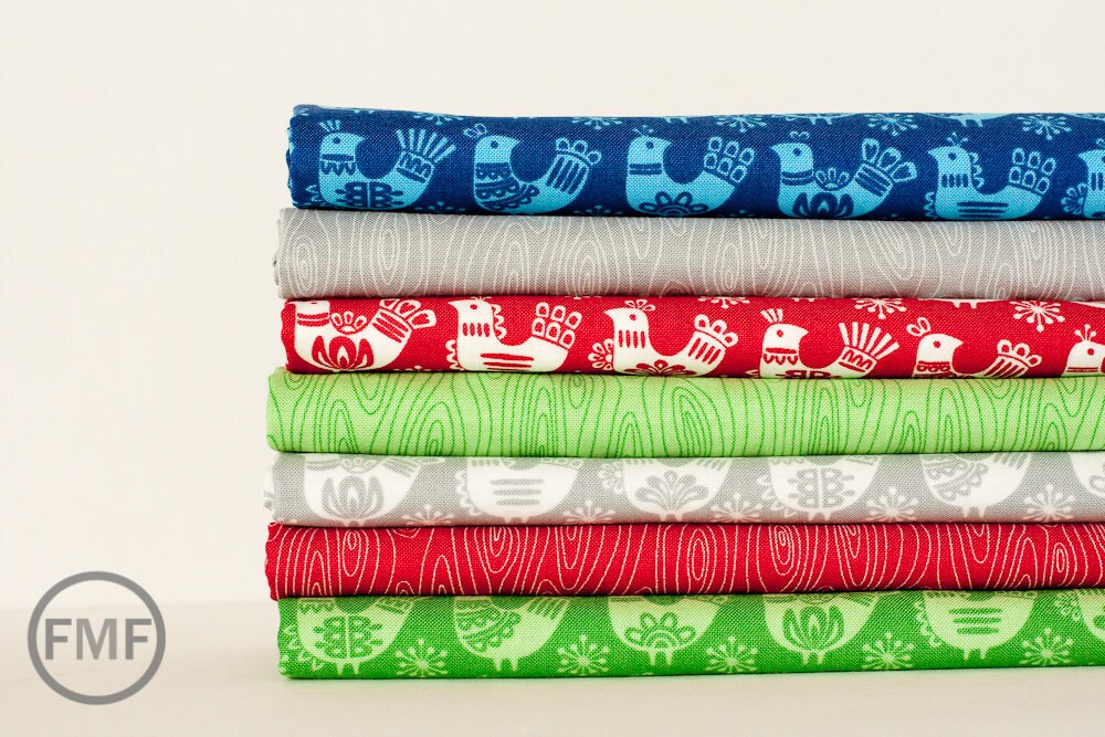 Folk Art Holiday Woodgrain in Red, Gina Martin, 100% Cotton, Moda Fabrics, 10024 11