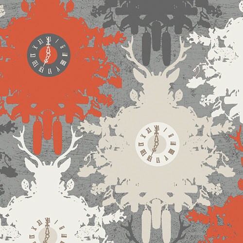 Indelible Time is Deer in Ember, Katarina Roccella, Art Gallery Fabrics, 100% Cotton Fabric, IDL-2220
