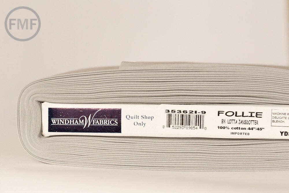 Follie Solid in Grey Cloud, Lotta Jansdotter, Windham Fabrics, 100% Cotton Fabric, 353621-9